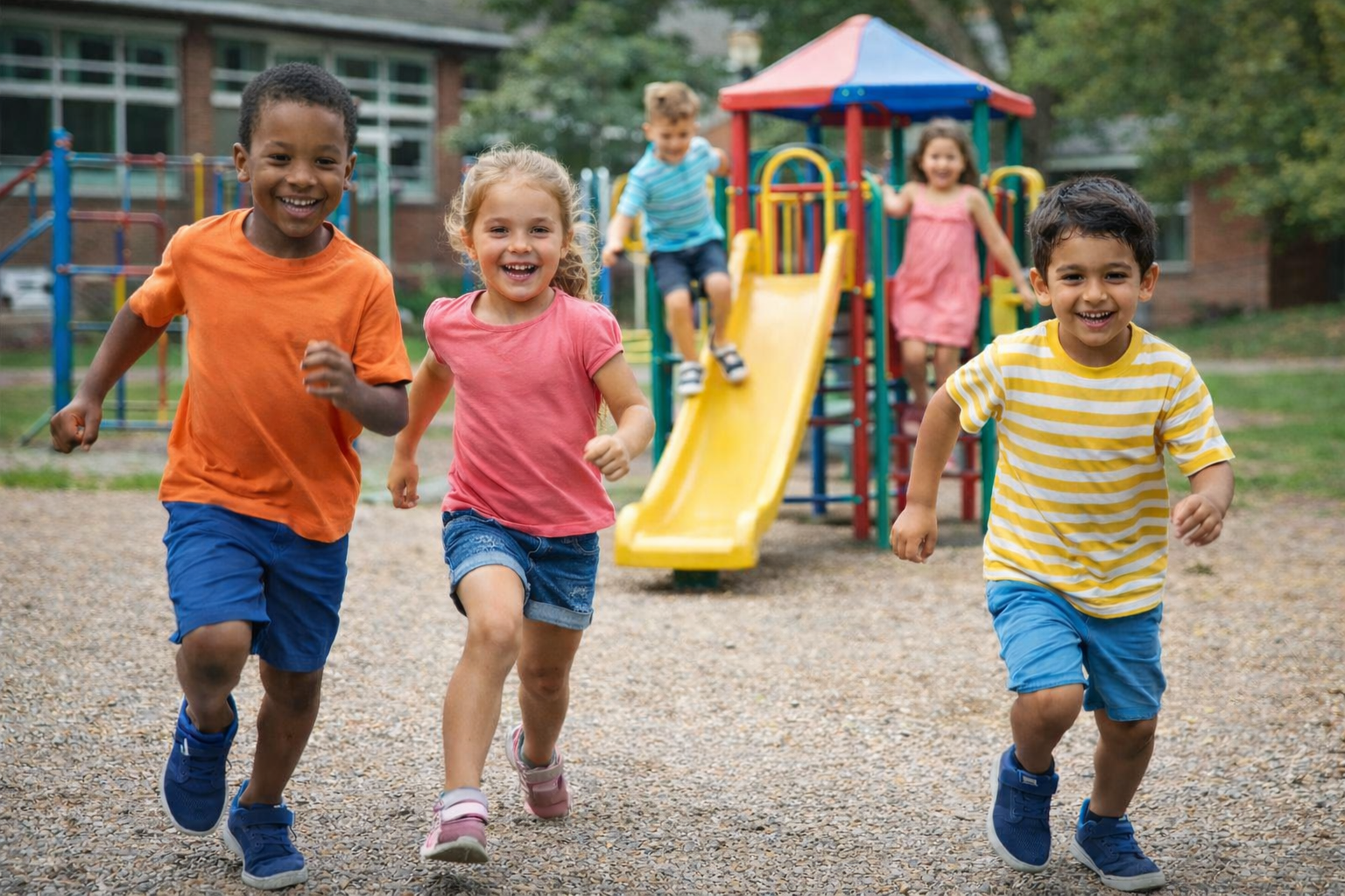 Outdoor activities at BlueBell Play School